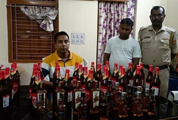 Foreign Liquors Seized by Teliamura Police